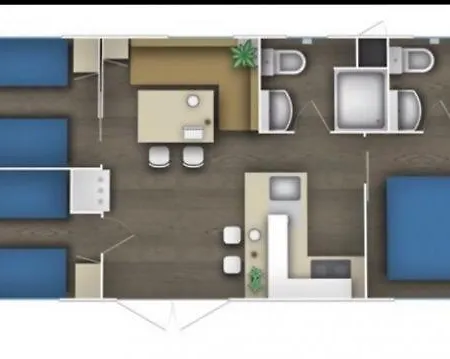 キャンプ場 Mobile Cube - 3 Bedrooms, Terrace, Near ビオグラード・ナ・モル