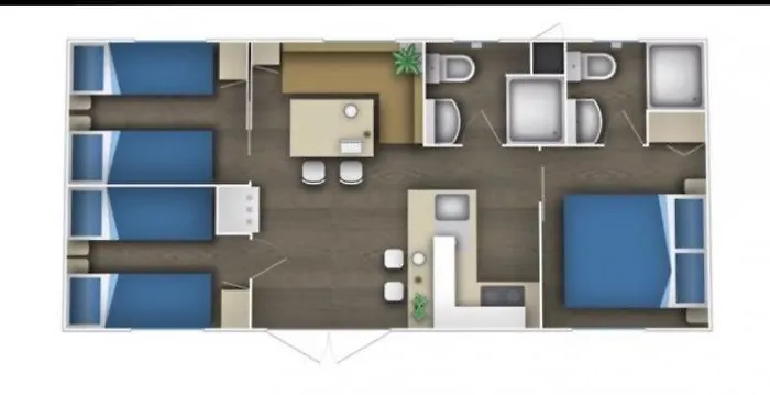 Camping Mobile Home Cube - 3 Bedrooms, Terrace, Near Beach Biograd Na Moru